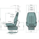 PROBOSS BS1510 AMORTYZACJA PNEUMATYCZNA, CON REGULACIÓN WYSOKOSCI, ANCHURA SIE 