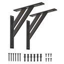 2 ШТ. FEST ПОДДЕРЖКА ПОЛКИ РУЧКА-ОПОРА ДЛЯ ПОЛКИ - ЧЕРНАЯ 240 мм