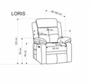 Fotel rozkładany elektryczny LORIS beżowy do salonu Marka Halmar