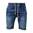 Pánske džínsové šortky GRANÁT krátke nohavice POHODLNÁ PÁS S GUMIČKOU 029 S Dominujúci vzor bez vzoru