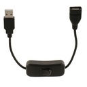 «1 шт. Адаптер USB-кабеля с удлинителем переключателя 28 см