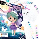 Kidea MALOWANIE PO NUMERACH MAGIC płótno+farby+pędzel w zestawie WRÓŻKA