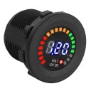 12V ВОДОСТІЙКИЙ LED (СВІТЛОДІОД) ЦИФРОВИЙ МІРНИК НАПРУГИ DO МОТОЦИКЛА I АВТОМОБІЛЯ ЧОРНИЙ  фото 10