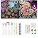 Oshhni Mandala Dotting Tools Набор инструментов для рисования Rock Dot Paint Трафареты Набор инструментов