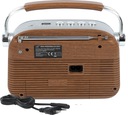 Rádio Retro LTC NIDA bluetooth, AM/FM/MP3/USB/SD Zahrnuté príslušenstvo Akumulator, kabel zasilająco - ładujący