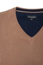 Мужской бежевый хлопковый свитер с v-образным вырезом Próchnik PM6 L