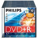 Philips DVD+R 4,7GB 16X SLIM - 10 ks Hmotnosť (s balením) 0.15 kg