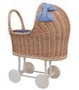ПЛЕТЕНАЯ КОЛЯСКА для кукол NATURAL+ BOWN MIX