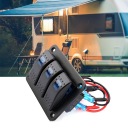 ПАНЕЛЬ ПЕРЕКЛЮЧАТЕЛІ KOLYSKOWYCH 12-24V 3 GANG TOGGLE Z ДІОДА LED (СВІТЛОДІОД) DO LODZI АВТО MARINE RV  (18360485454) фото min 9