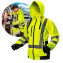 СВИТШОТ NEO, КУРТКА РАБОЧАЯ POLAR, ВНИМАНИЕ, ЖЕЛТАЯ, SOFTSCHELL, размер XL