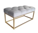 ЧЕСТЕРФИЛД ЛОФТ скамейка, пуф, подставка для ног, золотой металл