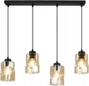 ЧЕРНЫЙ ПОДВЕСНОЙ СВЕТИЛЬНИК, ЛЮСТРА, ПОЛОСКА, 4 шт., СТЕКЛЯННЫЙ СВЕТИЛЬНИК, МЕДОВЫЙ ПОТОЛОК, LED