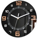 Настенные часы Аляска черные - 3D Clear - Модерн - SILENT