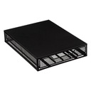 KÁVÉKAPSZULA TÁROLÓ DOBOZ FEKETE FÉM MAYAJ 60 DB-OS 26x34,8x6,5 CM