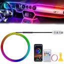 КАБЕЛЬ ОПТОВОЛОКНО LED (СВІТЛОДІОД) DO АВТОМОБІЛЯ ОСВІТЛЕННЯ RGB AMBIENT APP BLUETOOTH 110CM  (18546936939) фото min 6