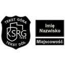 Komplet naszywek KSRG z rzepem nowe logo wersja 3
