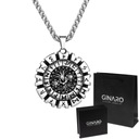 OKRĄGŁA ZAWIESZKA NORDYCKA DLA WIKINGÓW RUNY STAL