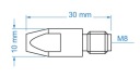 EMBOUT BUSE PRADOWA MB401 501 1,6MM M8 SPARTUSphoto 5