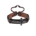 Браслет крест кожа Святой. Бенедикт