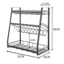 harilla 3-poziomowy stojak na przyprawy ze stali nierdzewnej1 Szerokość mebla 1 cm