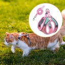 Postroj a vodítko pre mačky v ružovej a zelenej farbe Veľkosť psa stredný pes