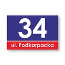 АДРЕСНАЯ ТАБЛИЧКА НОМЕР ДОМА ПВХ 5ММ 40Х30СМ УФ