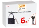 .6 КЛЮЧЕЙ. LOB KSS50 ASSA ABLOY ЧУГУННАЯ ЗАЩЕЛКА НАВЕСНОЙ ЗАМОК + 6 КЛЮЧЕЙ