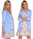MARYNARKA damska Żakiet Elegancki Błękit 4XL/48