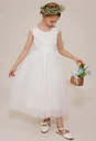 Biała sukienka dla dziewczynki 3 lata Bella Danna Rękaw bez rękawów