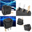 10 PC WATERPROOF ROUND SWITCH KOLYSKOWY 12V LED ON/OFF SILVER TERMINALE  photo 12