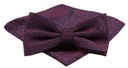 Мужской галстук-бабочка с нагрудным платком Alties - бордовый меланж
