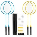ZESTAW DO BADMINTONA 4 RAKIETKI 3 LOTKI SIATKA SPORTVIDA
