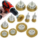 ЩЕТКИ ИЗ ЛАТУННОЙ ПРОВОЛОКИ ДЛЯ ОТВЕРТОК И ДРЕЛ НАБОР ИЗ 10 СТАЛЬНОЙ ПРОВОЛОКИ