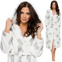 ХАЛАТ ЖЕНСКИЙ ДЛИННЫЙ ТЕПЛЫЙ ПУХОВЫЙ, РОЗОВЫЙ L