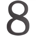 NUMER NA DOM BUDYNEK CYFRA PLASTIKOWA CZARNA ''8''