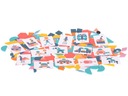 Drevené puzzle montessori farebná mozaika tvary 180 dielikov. Hrdina žiadny