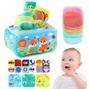 SORTER PUDEŁKO Z CHUSTECZKAMI ZWIERZĄTKA PLUSZOWE MONTESSORI SENSORYCZNE