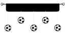 Штора ПАНЕЛЬ футбольные МЯЧИ для мальчиков, юношеская, 150 см