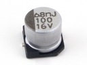 КОНДЕНСАТОРЫ 100мкФ / 16В ULTRALOWESR 105* SMD 5ШТ.