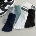 5 párov muži ženy ponožky s prstami bavlnené priedušné Dominujúca farba viacfarebná