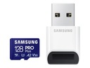 SAMSUNG 128 ГБ, Карта MicroSD PRO Plus с адаптером SD, синий | Samsung