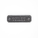 Декоративная чугунная табличка ТУАЛЕТ