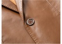 Štýlová pánska kožená bunda v modernom štýle Casual, Väčšie veľkosti Šírka pod pazuchami 41 cm