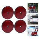 4PCS SAFETY ODTWARZACZE ЧЕРВОНІ КРУГЛІ 72 MM DIA Z БОЛТ DO BU  (17811822672) фото min 7