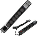 УДЛИНИТЕЛЬ НА 6 РАЗЪЕМОВ ПЛАСТИНКА-ПЕРЕКЛЮЧАТЕЛЬ 3М 2xUSB