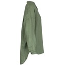 Dlhá ľahká voľná ľanová košeľa dlhší chrbát elegantná LAILA 2 Dominujúca farba zelená