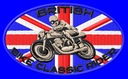 Нашивка British Classic Bike Rider, вышитая термофольгой