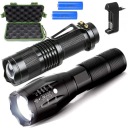 НАБОР 2x ВОЕННЫЙ ТАКТИЧЕСКИЙ СВЕТОДИОДНЫЙ ФОНАРЬ + ЧЕХОЛ