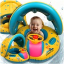 КОЛЕСО ДЛЯ ПЛАВАНИЯ ДЛЯ МЛАДЕНЦЕВ И ДЕТЕЙ С ВЕРХНЕЙ И РУЛЬКОМ, НАДУВНОЕ, ПРОЧНОЕ