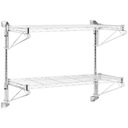 ДВОЙНАЯ АЖУРНАЯ ПОДВЕСНАЯ ПОЛКА ИЗ НЕРЖАВЕЮЩЕЙ СТАЛИ.